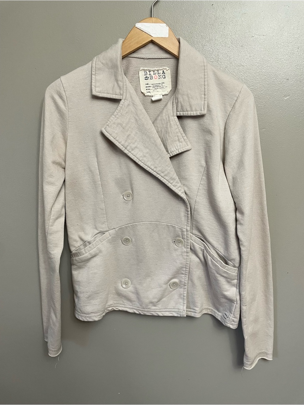 Vintage Billabong Womens Double Breasted Button‎ Peacoat Jacket Size Medium
